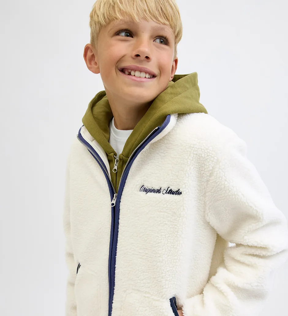 Fleece|Jack & Jones Fleecejakke - Teddy - JorNorrebro - Cloud Dancer/Oc