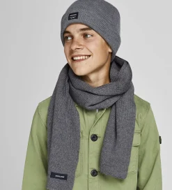 Tørklæder|Jack & Jones Halstørklæde - Strik - JacDna - Grey Melange