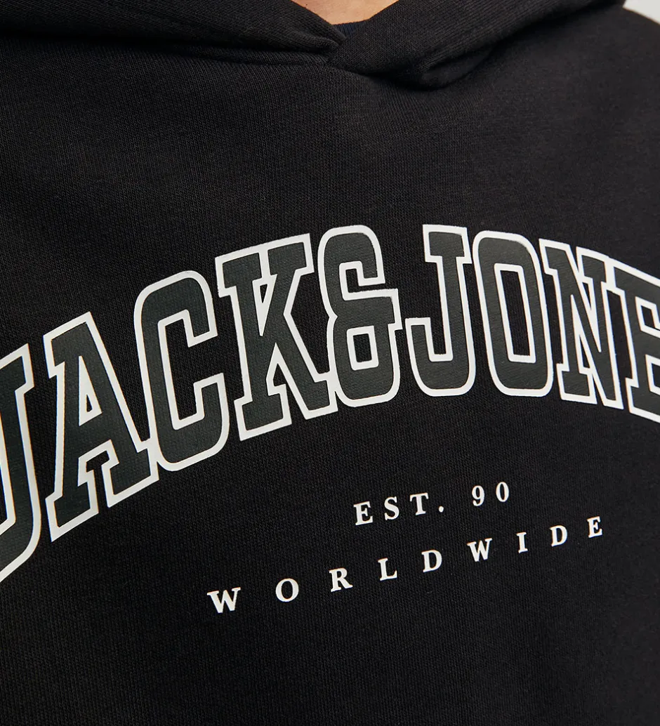 Hættetrøjer|Jack & Jones Hættetrøje - JjeCaleb - Sort/LOOSE