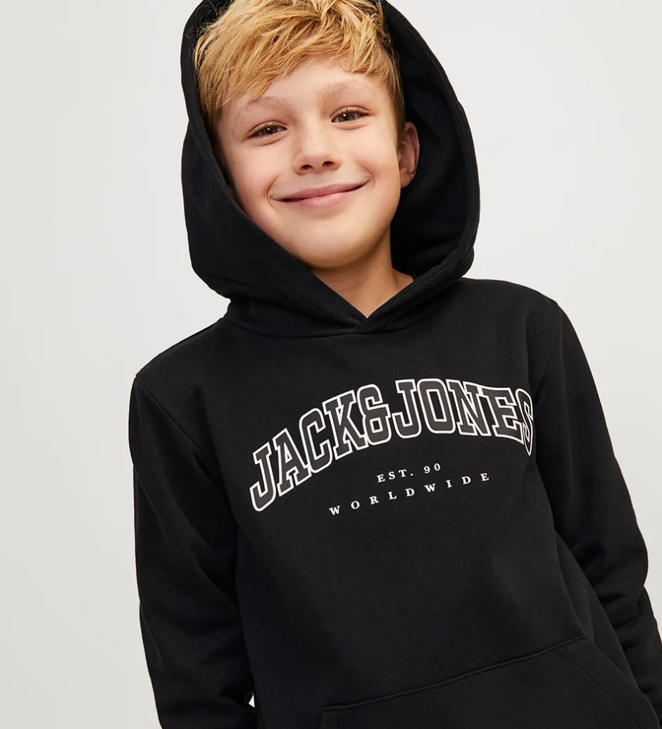 Hættetrøjer|Jack & Jones Hættetrøje - JjeCaleb - Sort/LOOSE