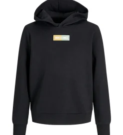 Hættetrøjer|Jack & Jones Hættetrøje - JjPan - Sort m. Logo