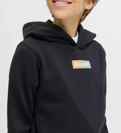 Hættetrøjer|Jack & Jones Hættetrøje - JjPan - Sort m. Logo