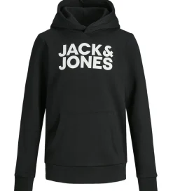 Hættetrøjer|Jack & Jones Hættetrøje - Noos - JjeCorp - Black/JR/Large Print