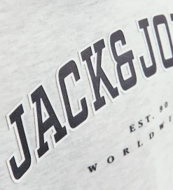 Hættetrøjer|Jack & Jones Hættetrøje- JjeCaleb - Noos - White Melange/LOOSE