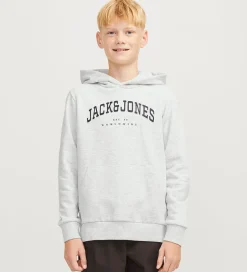 Hættetrøjer|Jack & Jones Hættetrøje- JjeCaleb - Noos - White Melange/LOOSE