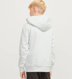 Hættetrøjer|Jack & Jones Hættetrøje- JjeCaleb - Noos - White Melange/LOOSE