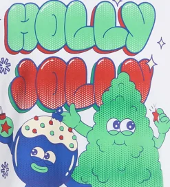 T-Shirts|Juletøj|Jack & Jones T-shirt - JorHoliday Cartoon - Bright White/Holly