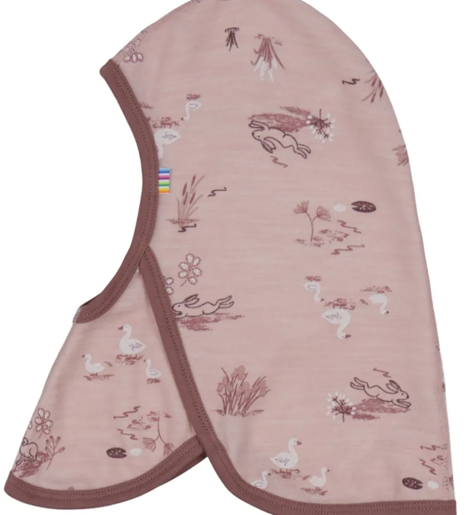 Elefanthuer|Joha Babyhjelm - 1-lags - Uld/Bambus - Lyserød m. Print