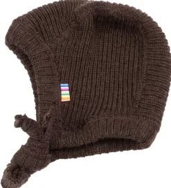 Babyhjelme|Joha Babyhjelm - Strik - Uld - Mørkebrun