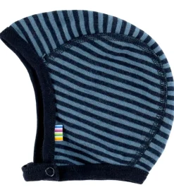Babyhjelme|Joha Babyhjelm - Uld - Blå m. Striber