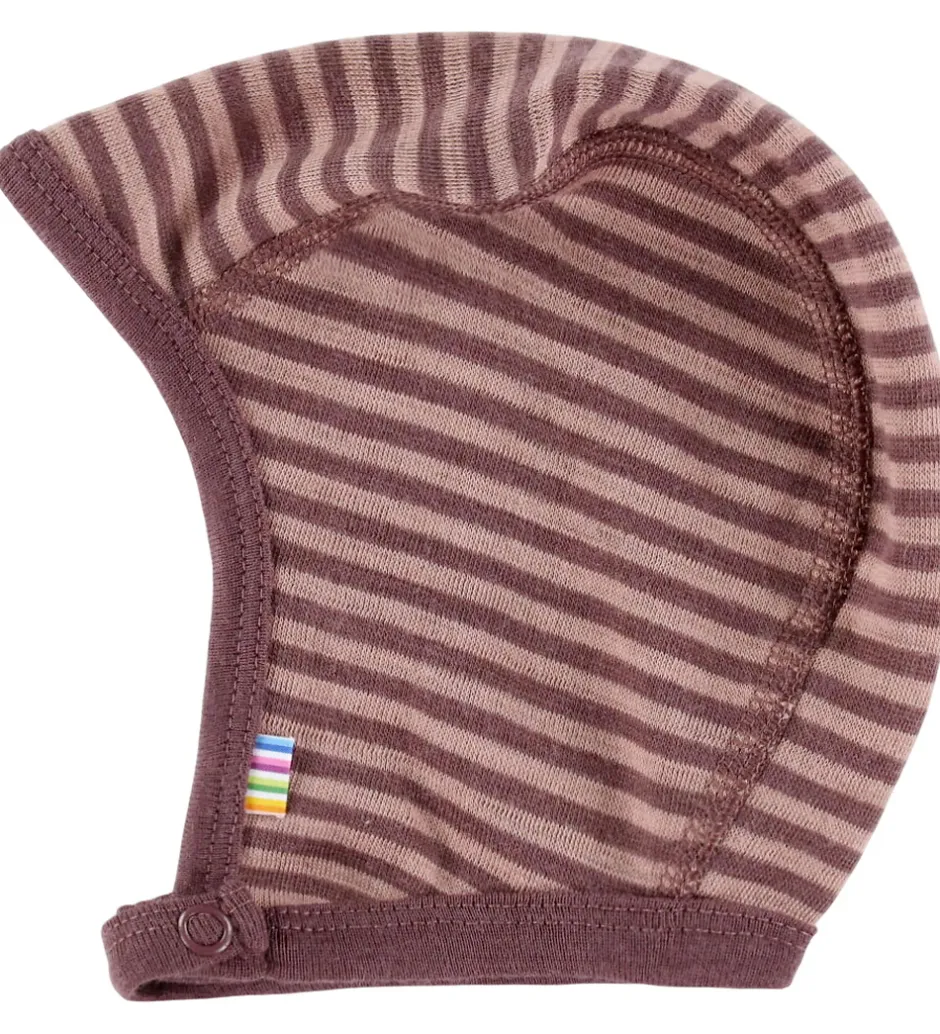 Babyhjelme|Joha Babyhjelm - Uld - Rose m. Striber