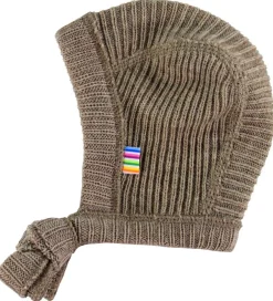 Huer Og Hatte|Unisex-Tøj|Joha Babyhjelm - Uld - Strik - Beige Meleret