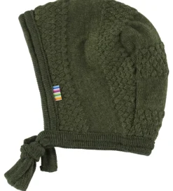 Babyhjelme|Unisex-Tøj|Joha Babyhjelm - Uld - Strik - Mos Grøn