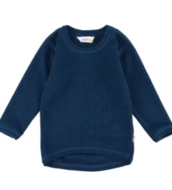 Bluser|Uld|Joha Bluse - Uld - Rib - Mørk Turkis