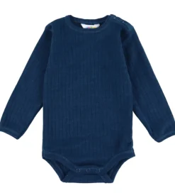 Bodyer|Uld|Joha Body l/æ - Uld - Rib - Mørk Turkis