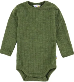 Bodyer|Uld|Joha Body l/æ - Uld - Rib - Mørk Oliven