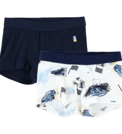 Undertøj|Drengetøj|Joha Boxershorts - 2-pak - Viskose/Bambus - Off White m. Print