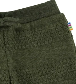 Bukser Og Jeans|Uld|Joha Bukser - Strik - Uld - Mos Grøn