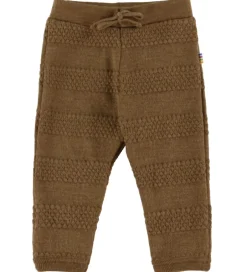 Bukser Og Jeans|Uld|Joha Bukser - Strik - Uld - Varm Brun