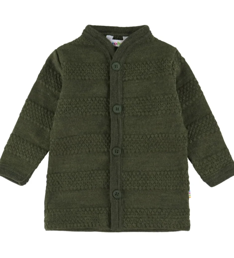 Cardigans|Unisex-Tøj|Joha Cardigan - Strik - Uld - Mos Grøn