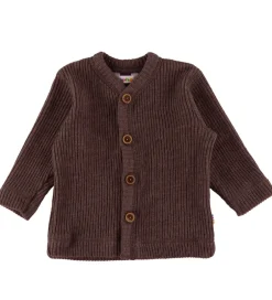 Striktrøjer|Joha Cardigan - Strik - Uld - Mørkebrun