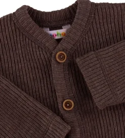 Striktrøjer|Joha Cardigan - Strik - Uld - Mørkebrun