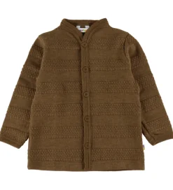 Cardigans|Unisex-Tøj|Joha Cardigan - Strik - Uld - Varm Brun