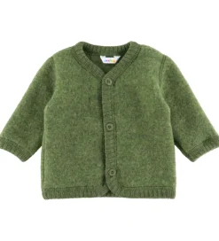 Cardigans|Uld|Joha Cardigan - Uld - Mørk Oliven