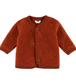 Cardigans|Uld|Joha Cardigan - Uld - Rust
