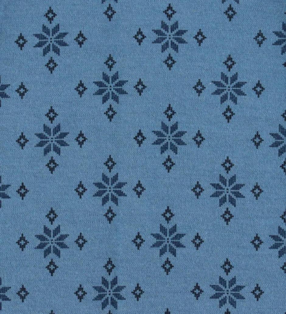 Elefanthuer|Joha Elefanthue - 2-lags - Uld/Bomuld - Blå m. Snefnug