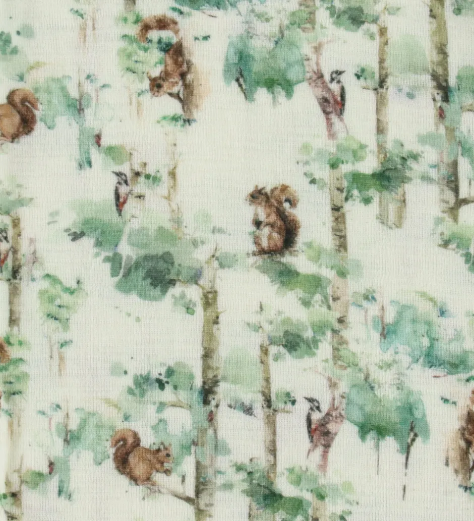 Elefanthuer|Joha Elefanthue - Uld - 1-lags - Off White m. Træer