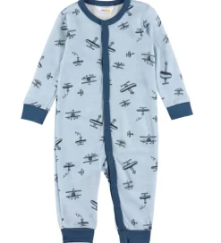 Heldragter|Joha Heldragt - Uld/Bambus - Lyseblå m. Print