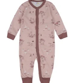 Heldragter|Joha Heldragt - Uld/Bambus - Lyserød m. Print