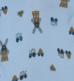 Heldragter|Joha Heldragt - Viskose/Bambus - Blå m. Vindmølle