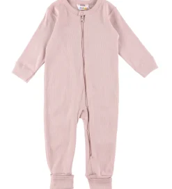 Heldragter|Joha Heldragt m. Fødder - Rib - Støvet Rosa