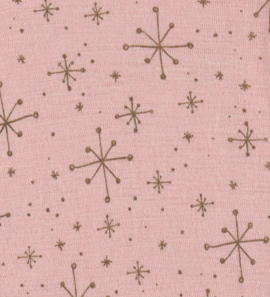 Heldragter|Joha Heldragt m. Fødder - Uld - Rosa m. Stjerner