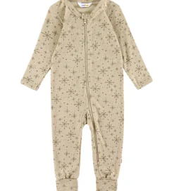 Heldragter|Joha Heldragt m. Fødder - Uld - Beige m. Stjerner