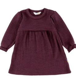 Kjoler|Uld|Joha Kjole - Uld - Rib - Blomme