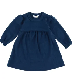 Kjoler|Uld|Joha Kjole - Uld - Rib - Mørk Turkis