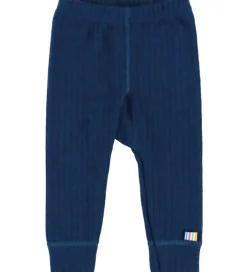Leggings|Uld|Joha Leggings - Uld - Rib - Mørk Turkis