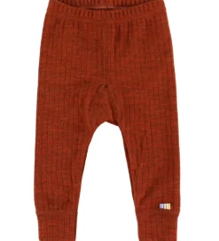 Leggings|Uld|Joha Leggings - Uld - Rib - Rust