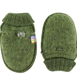 Handsker Og Luffer|Uld|Joha Luffer - Uld - Mørk Oliven