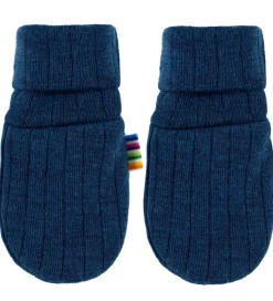 Handsker Og Luffer|Uld|Joha Luffer - Uld - Rib - Mørk Turkis