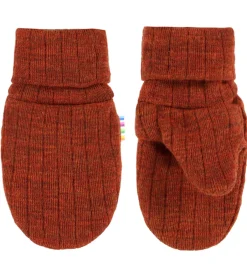Handsker Og Luffer|Uld|Joha Luffer - Uld - Rib - Rust