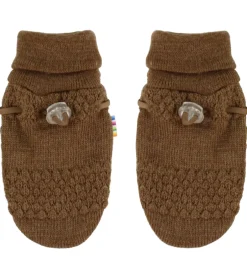 Handsker Og Luffer|Unisex-Tøj|Joha Luffer - Uld - Strik - Varm Brun