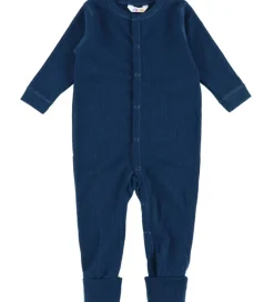 Nattøj|Uld|Joha Natdragt - Uld - Rib - Mørk Turkis