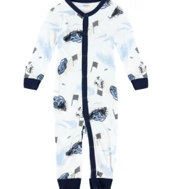 Nattøj|Drengetøj|Joha Natdragt - Viskose/Bambus - Off White m. Print