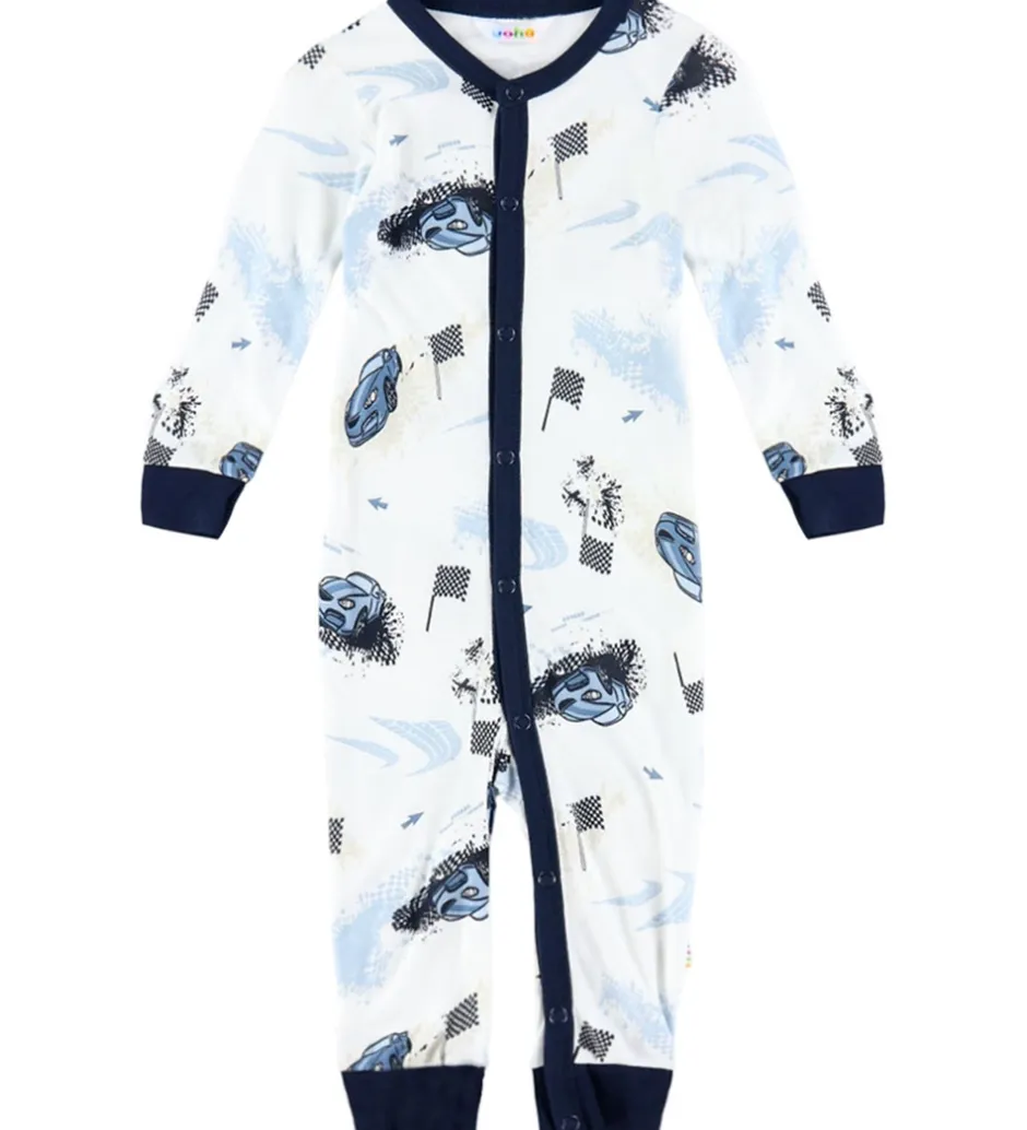 Nattøj|Drengetøj|Joha Natdragt - Viskose/Bambus - Off White m. Print