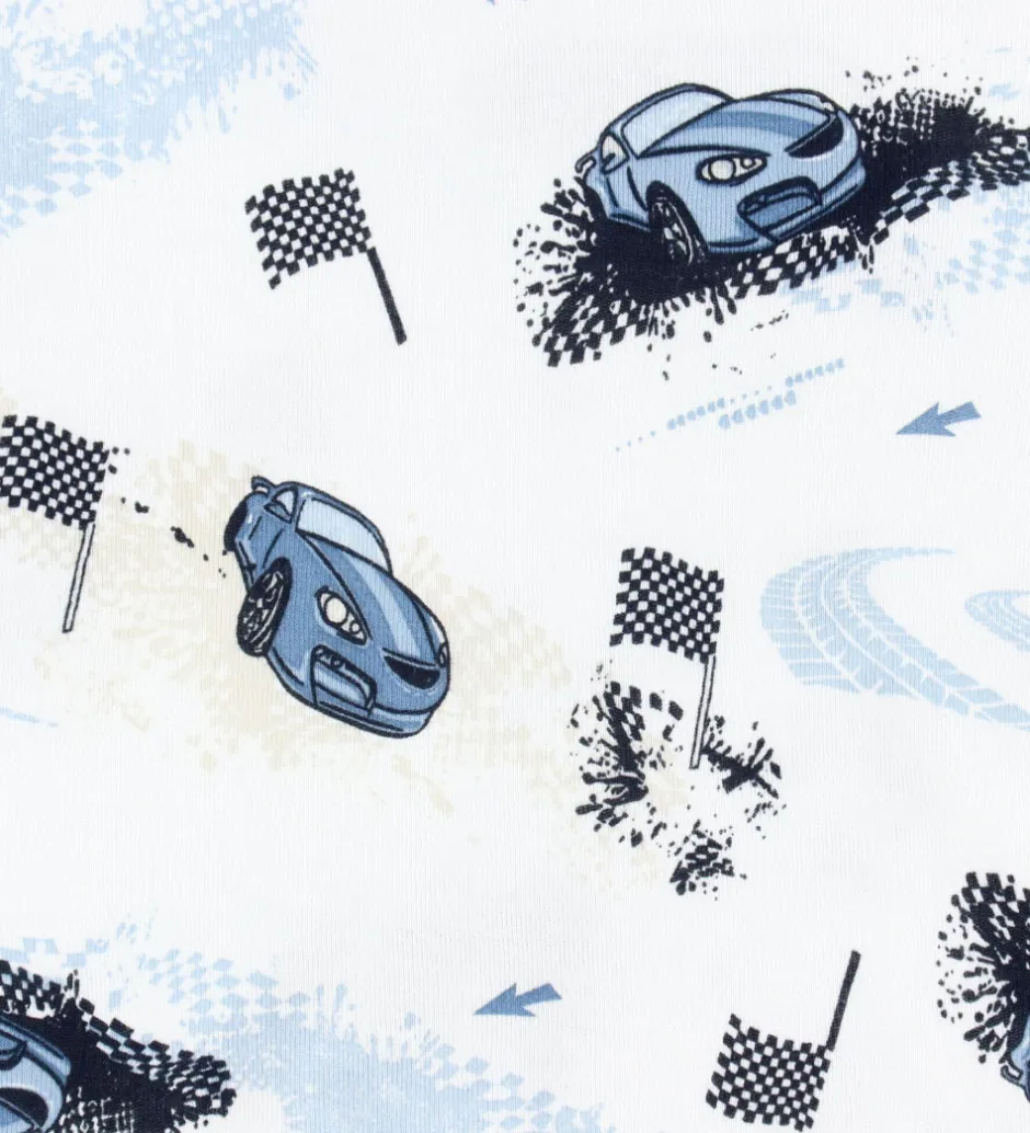 Nattøj|Drengetøj|Joha Natdragt - Viskose/Bambus - Off White m. Print