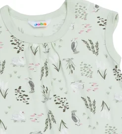 Nattøj|Joha Natkjole - Viskose/Bambus - Mynte m. Svaner